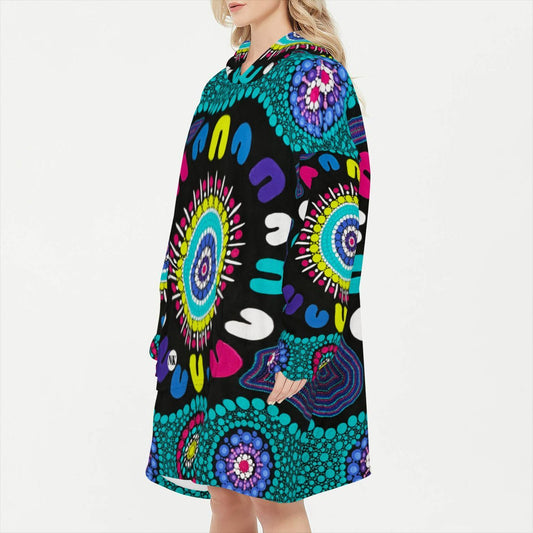 Passing Down Knowledge Snug Blanket Hoodie - Leigh - Anne Johnson - Nesian Kulture