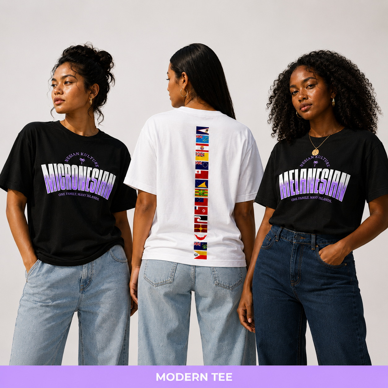 Lilac Islands Modern Tee – Nesian Kulture Limited Monthly Drop
