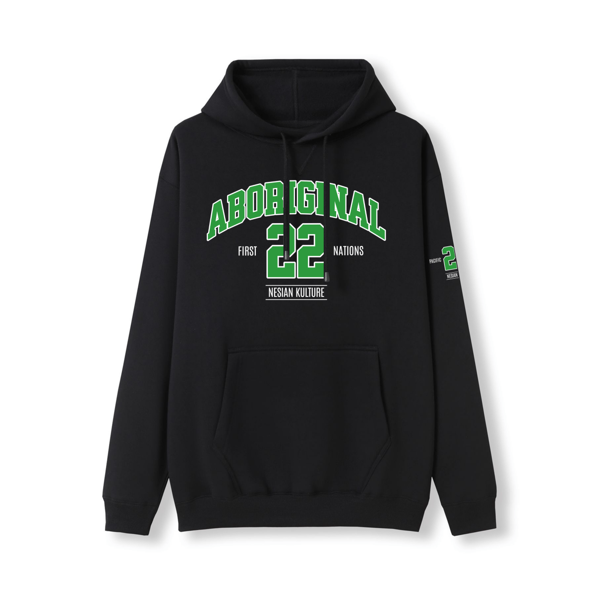 Aboriginal Black N White Hoodie – Limited Drop (Respect to First Nations) - Nesian Kulture