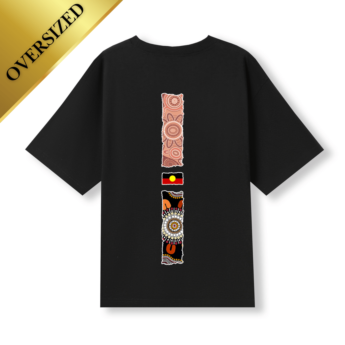 Aboriginal - Iconic Palm Flag Oversized Tee - Nesian Kulture