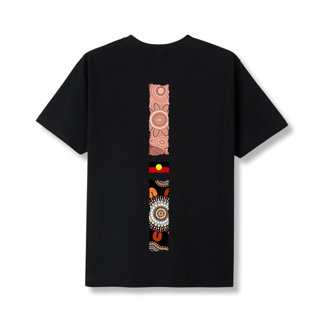 Aboriginal - Iconic Palm Flag Oversized Tee - Nesian Kulture