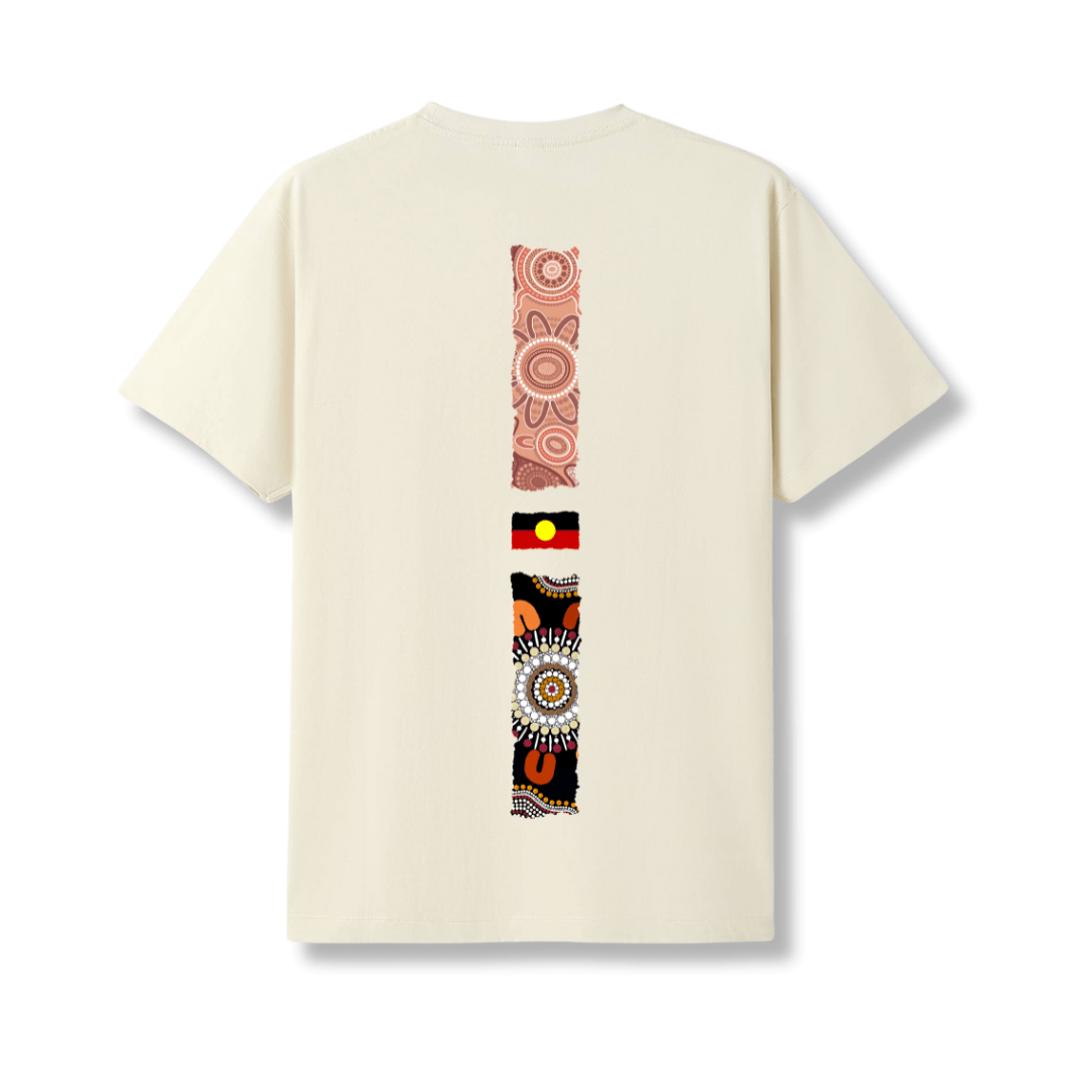 Aboriginal - Iconic Palm Flag Tee - Nesian Kulture