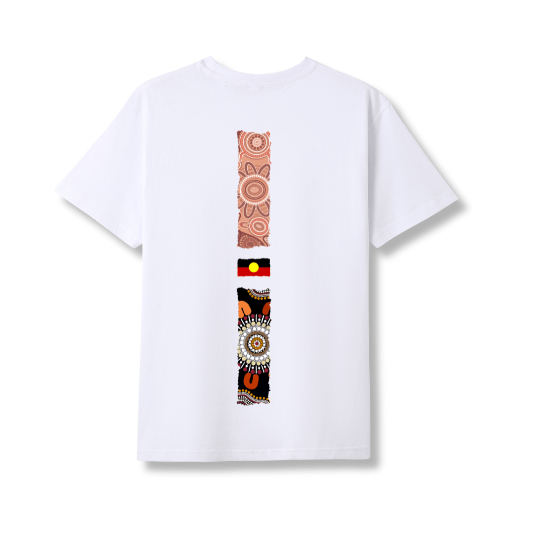 Aboriginal - Iconic Palm Flag Tee - Nesian Kulture