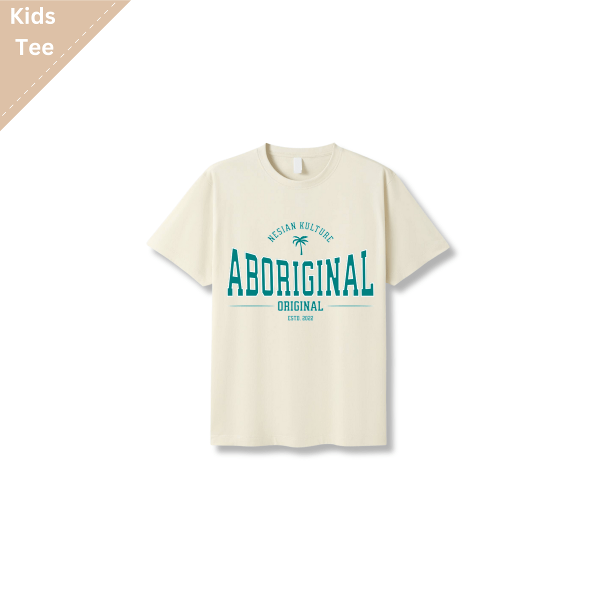 Aboriginal Iconic Palm Flag Tee - Kids - Nesian Kulture