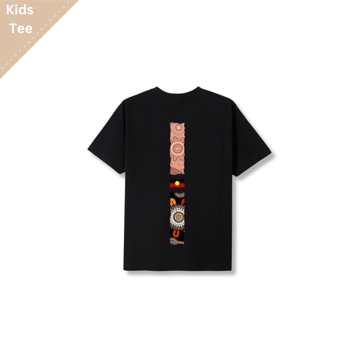 Aboriginal Iconic Palm Flag Tee - Kids - Nesian Kulture