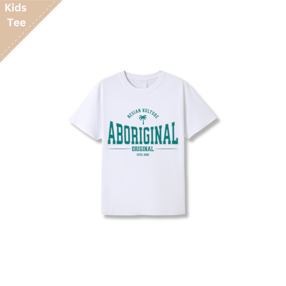 Aboriginal Iconic Palm Flag Tee - Kids - Nesian Kulture