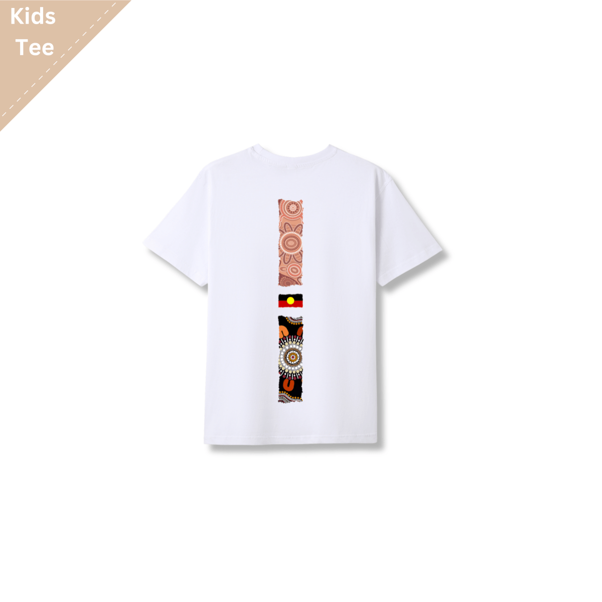 Aboriginal Iconic Palm Flag Tee - Kids - Nesian Kulture