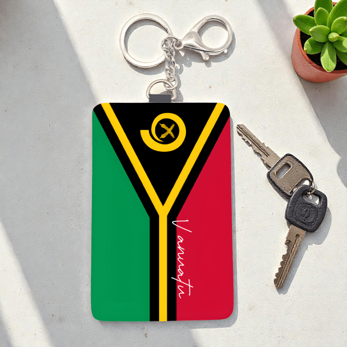 Cardholder Keychain – Melanesian Flag Edition - Nesian Kulture