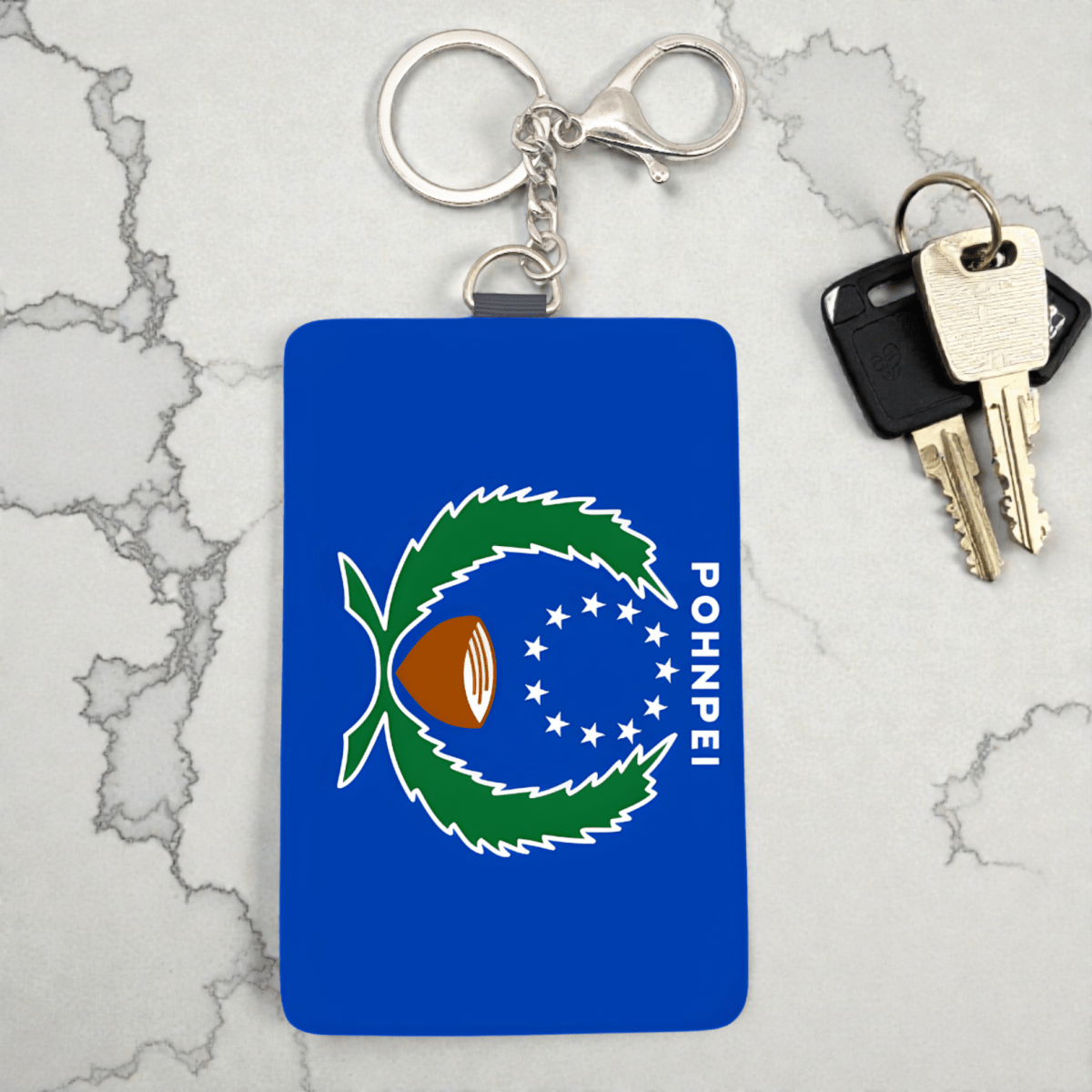 Cardholder Keychain – Micronesian Flag Edition - Nesian Kulture