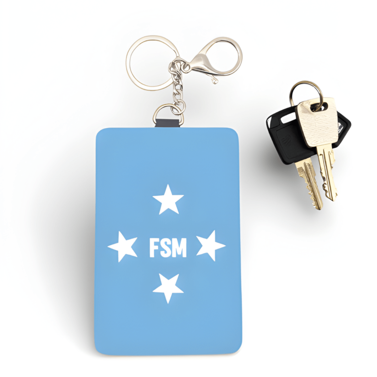 Cardholder Keychain – Micronesian Flag Edition - Nesian Kulture