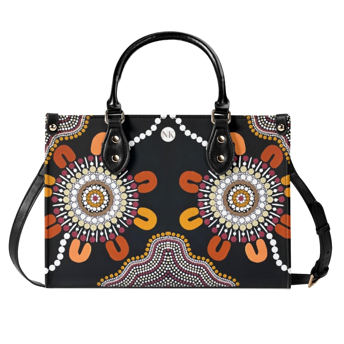 Connection to Ngurambang Luxury Women PU Leather Handbag - Leigh-Anne Johnson - Nesian Kulture