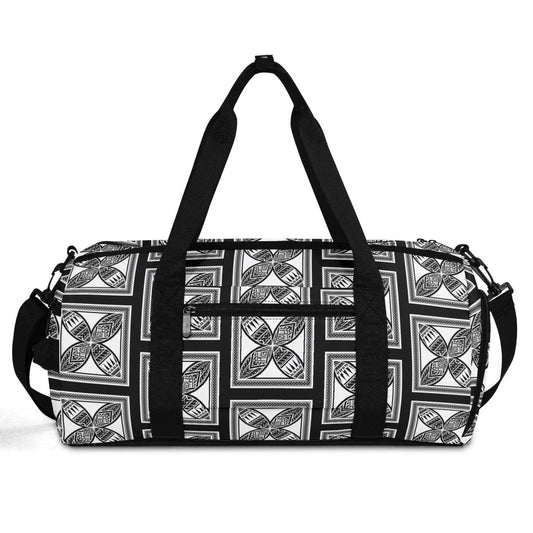 LEILANI Gym Bag – Black & White | Pacific Island Design - Nesian Kulture