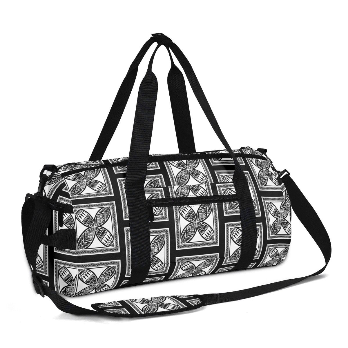 LEILANI Gym Bag – Black & White | Pacific Island Design - Nesian Kulture