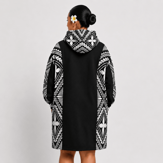 Litia Oversized Snug Hoodie | Charcoal - Nesian Kulture