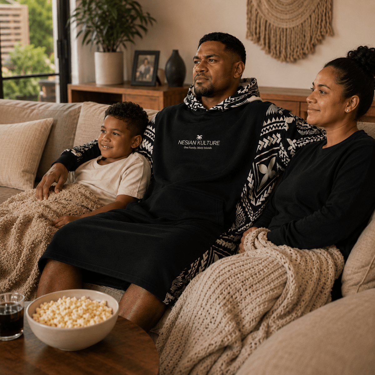 Litia Oversized Snug Hoodie | Charcoal - Nesian Kulture