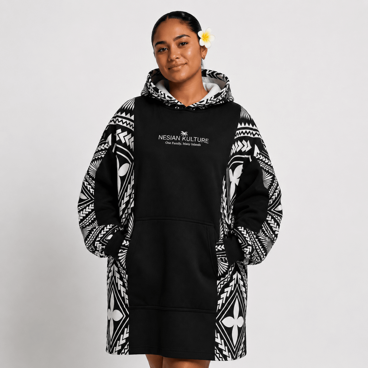 Litia Oversized Snug Hoodie | Charcoal - Nesian Kulture