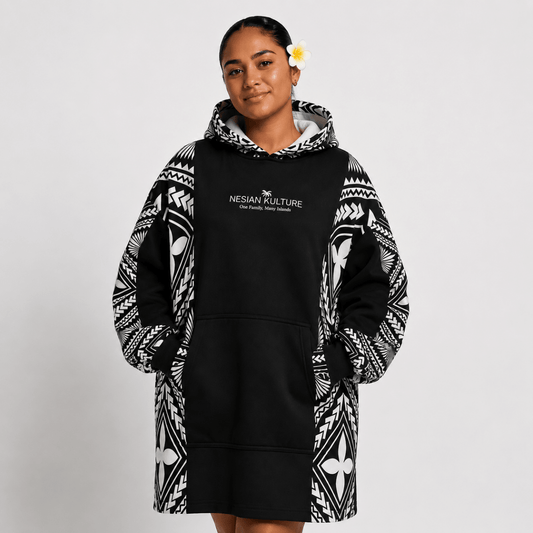 Litia Oversized Snug Hoodie | Charcoal - Nesian Kulture