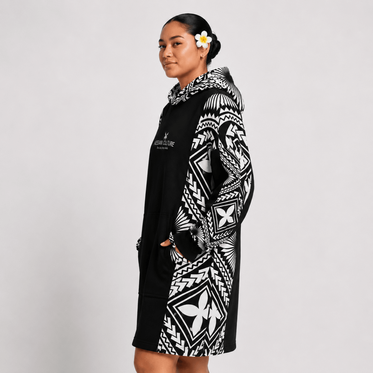 Litia Oversized Snug Hoodie | Charcoal - Nesian Kulture