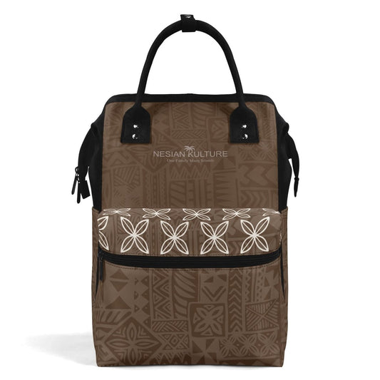 Lona Baby Bag – Mocha | Premium Baby Bag for Mothers - Nesian Kulture