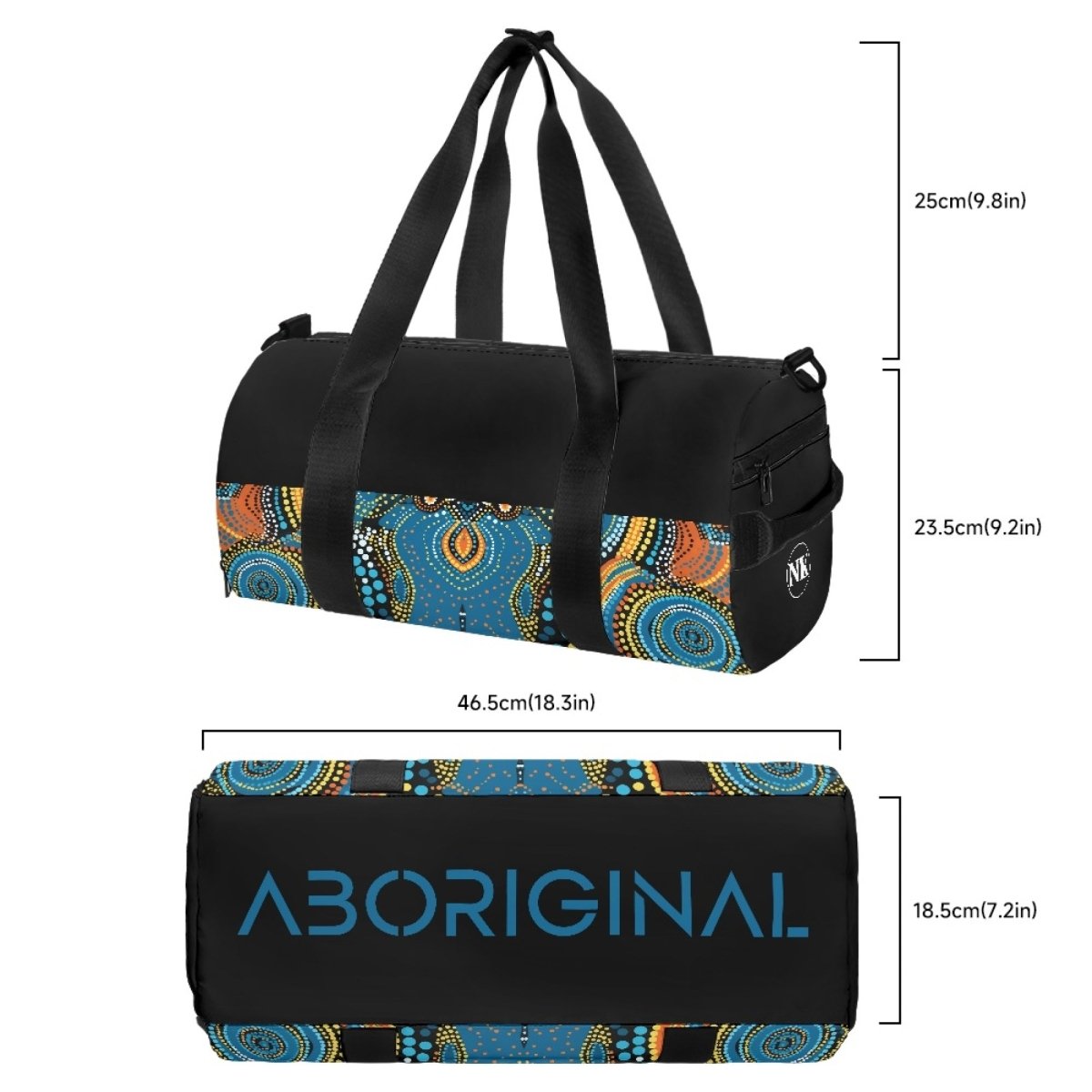 Malia Deadly Aboriginal Gym Bag - Nesian Kulture