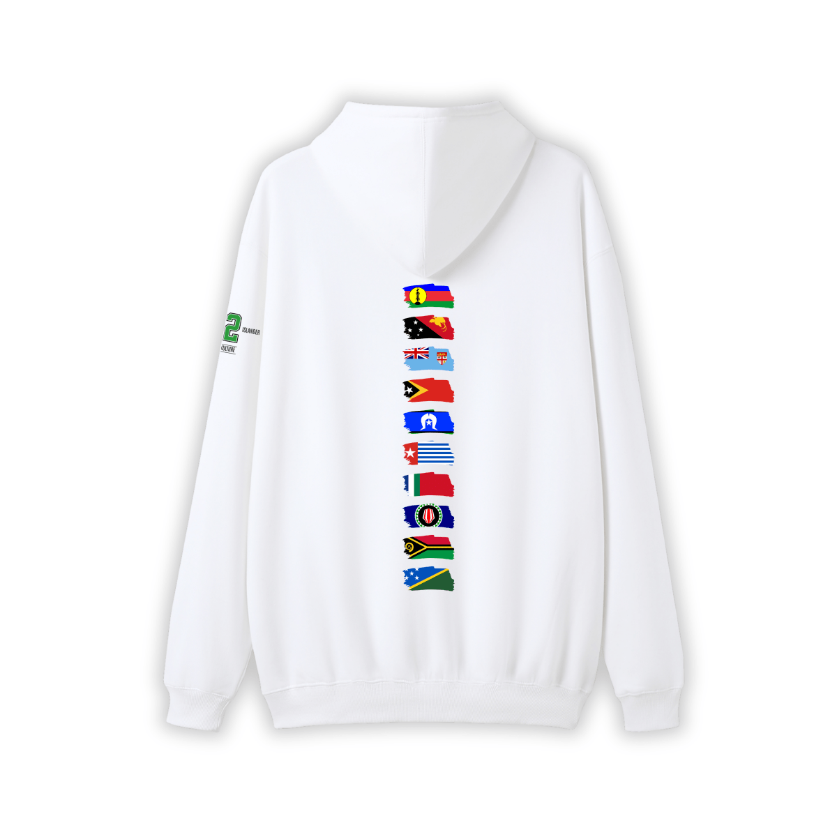 Melanesian Black N White Hoodie – Limited Drop (All Flags) - Nesian Kulture