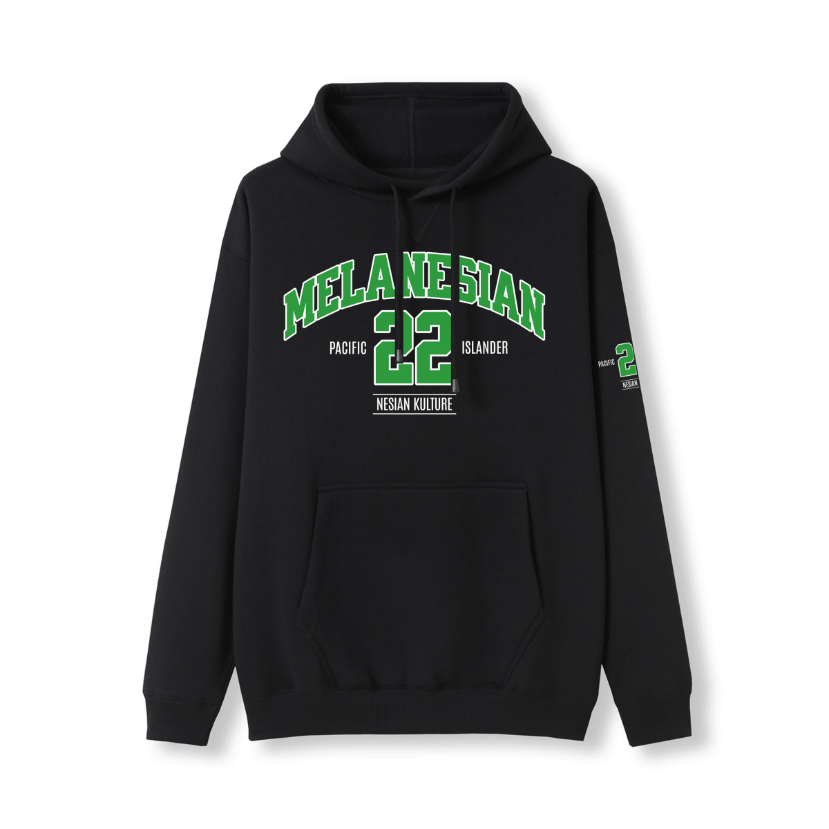 Melanesian Black N White Hoodie – Limited Drop (All Flags) - Nesian Kulture
