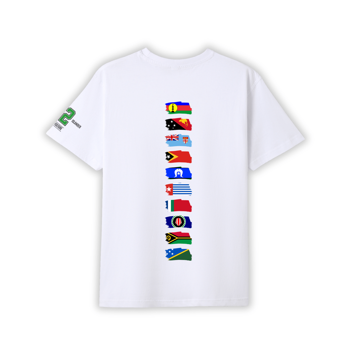 Melanesian Black N White Tee – Limited Drop (All Flags) - Nesian Kulture