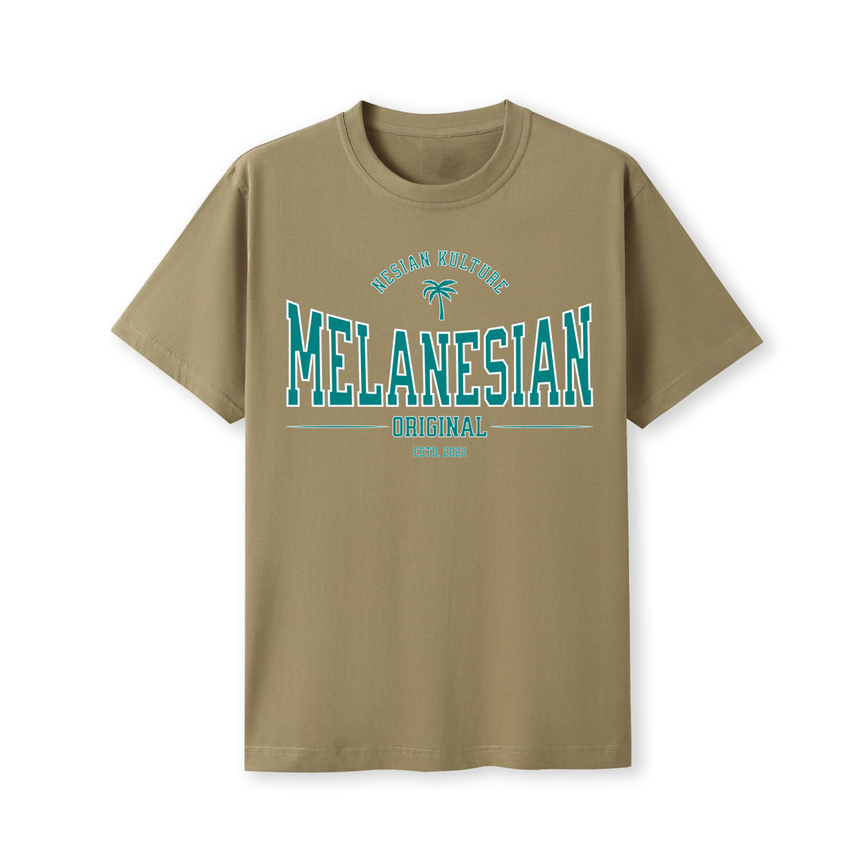 Melanesian - Iconic Palm Flag Modern Tee - Nesian Kulture