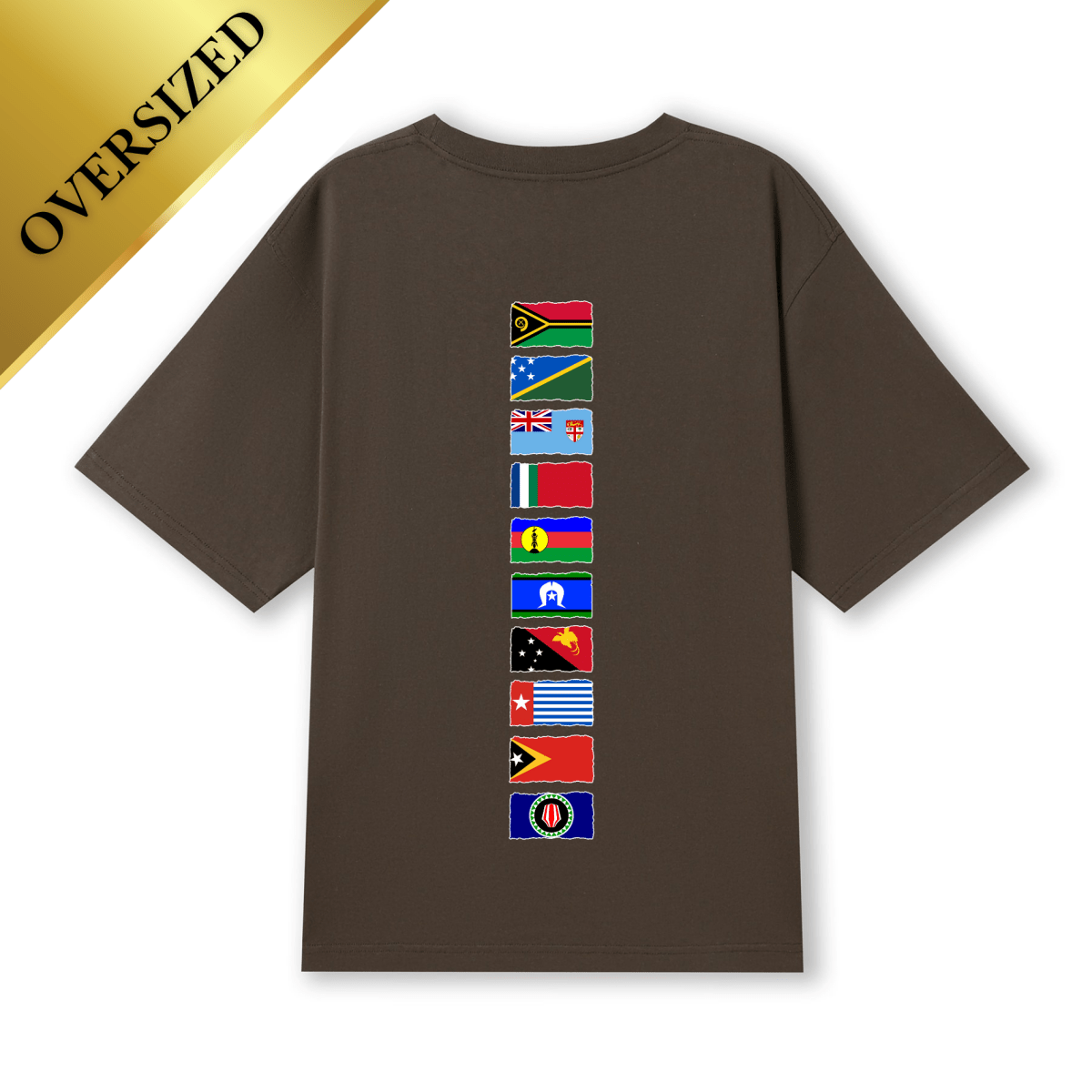 Melanesian - Iconic Palm Flag Oversized Tee - Nesian Kulture