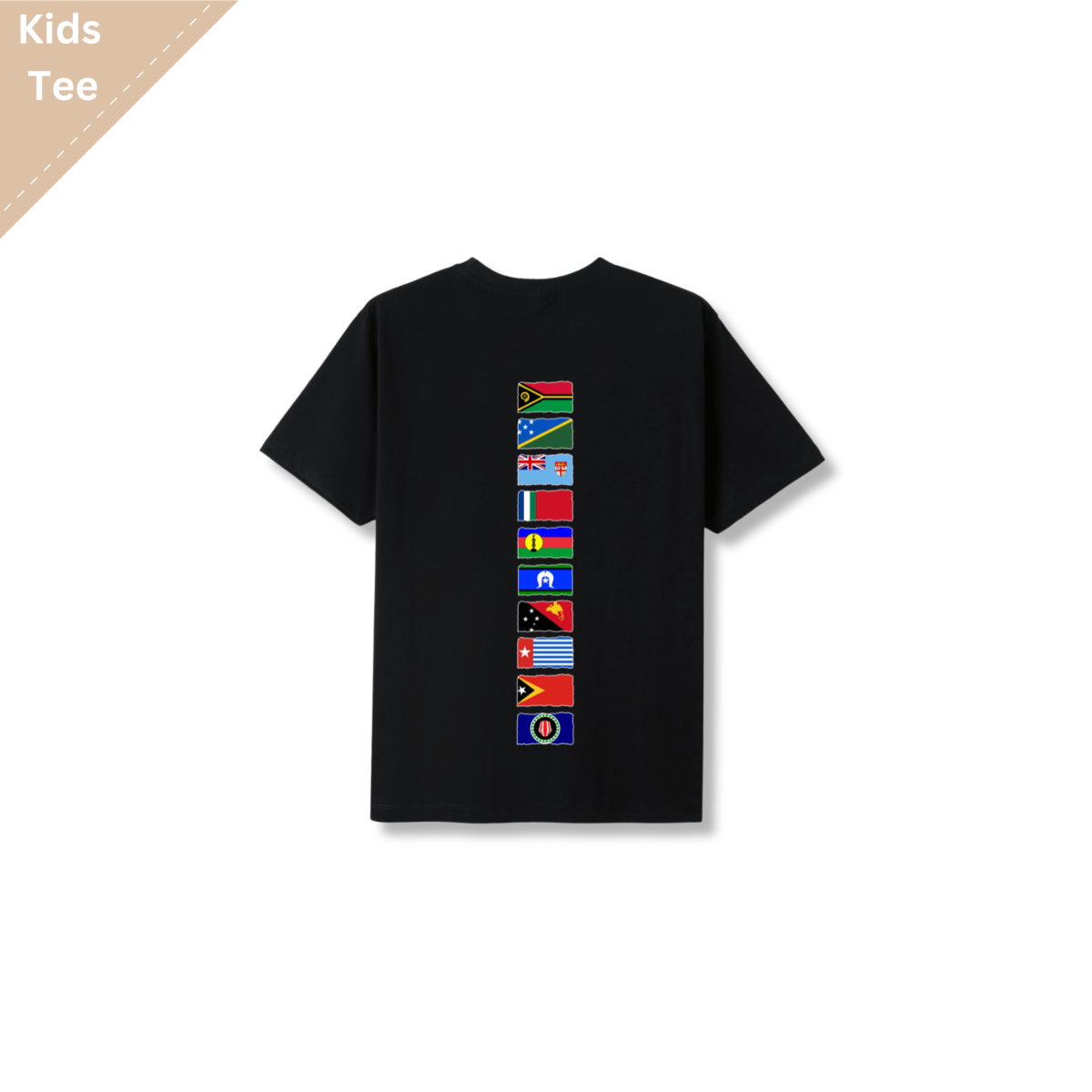 Melanesian Iconic Palm Flag Tee - Kids - Nesian Kulture