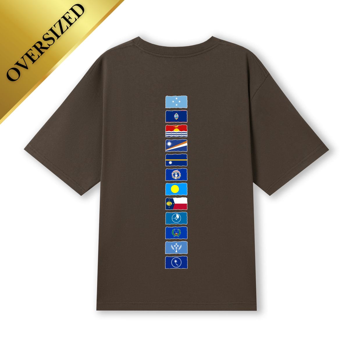 Micronesian - Iconic Palm Flag Oversized Tee - Nesian Kulture