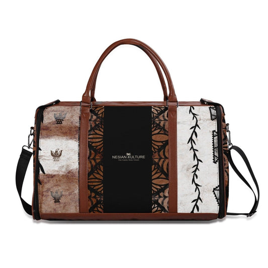 NGATU PU Leather Foldable Travel Bag – Ngatu / Tapa Inspired - Nesian Kulture