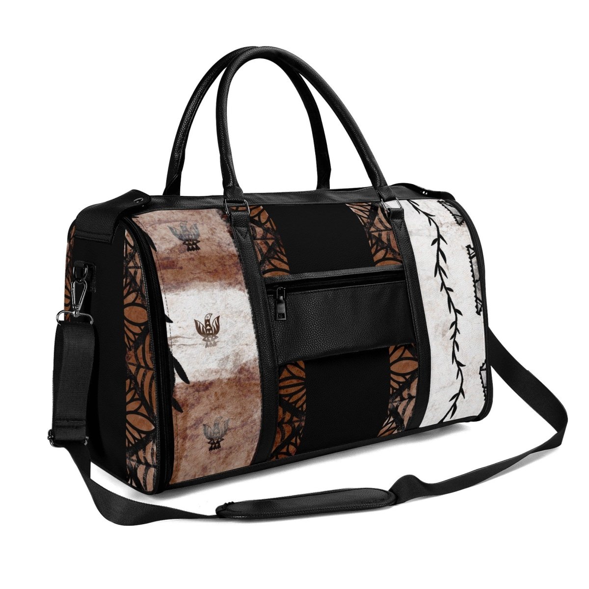 NGATU PU Leather Foldable Travel Bag – Ngatu / Tapa Inspired - Nesian Kulture