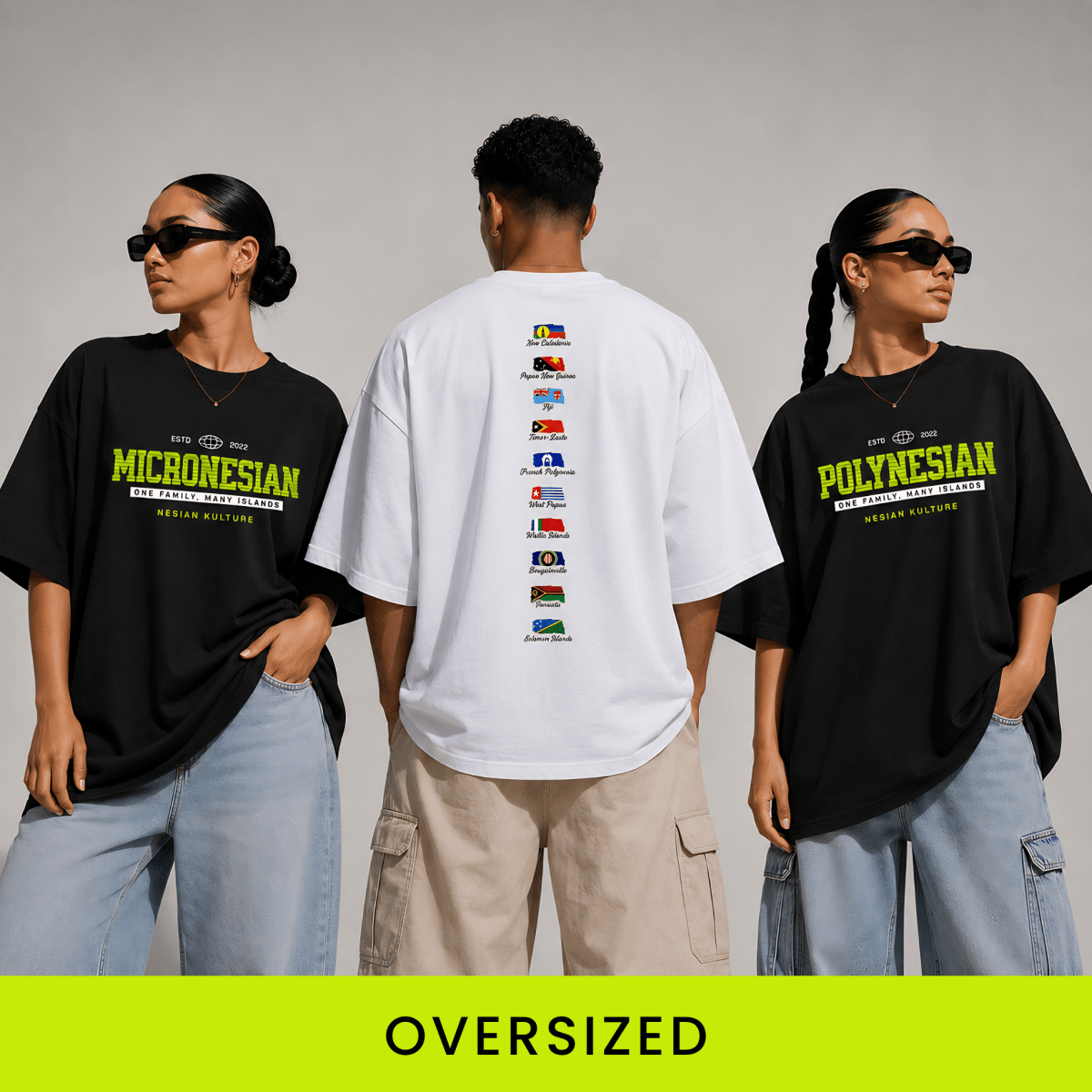 Oversized Tee | Island Green Limited Drop - Nesian Kulture