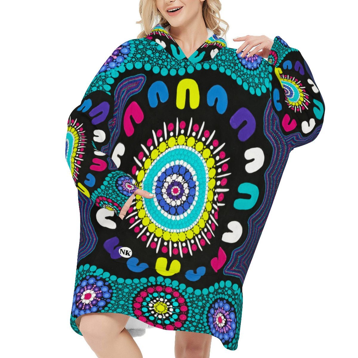 Passing Down Knowledge Snug Blanket Hoodie - Leigh - Anne Johnson - Nesian Kulture