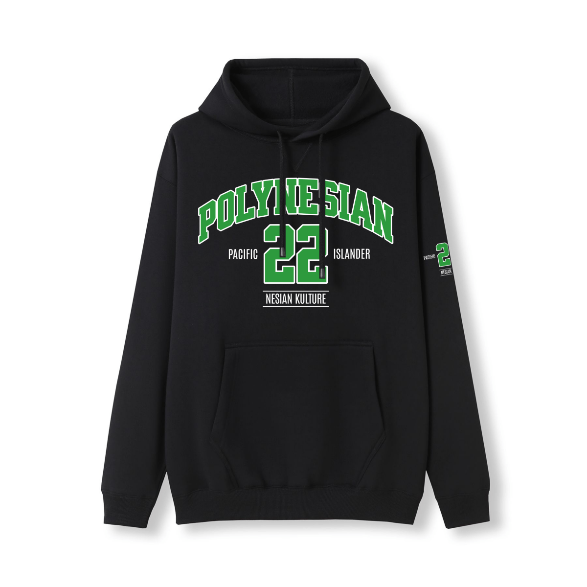 Polynesian Black N White Hoodie – Limited Drop (All Flags) - Nesian Kulture