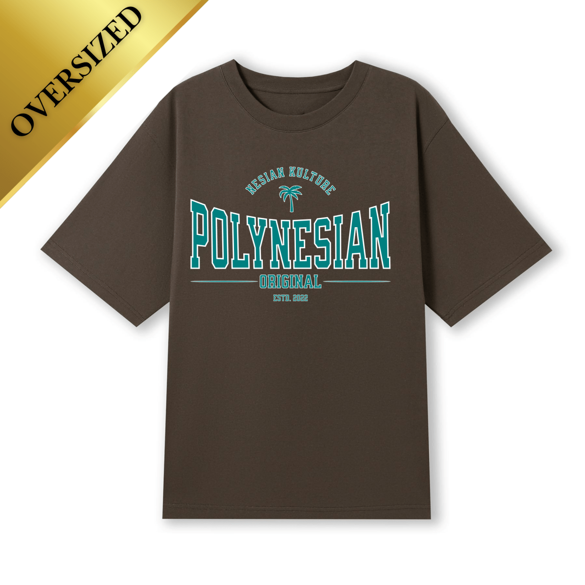 Polynesian - Iconic Palm Flag Oversized Tee - Nesian Kulture